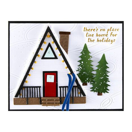 Spellbinders Ski-son's Greetings Etched Dies Ski Lodge (S5-717) Spellbinders Ski-son's Greetings Etched Dies Ski Lodge (S5-717)