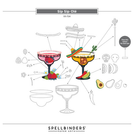 Spellbinders Happier Hour Etched Dies Sip Sip Ole' (S5-724) Spellbinders Happier Hour Etched Dies Sip Sip Ole' (S5-724)