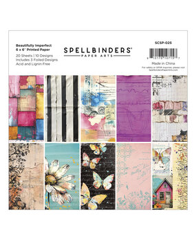 Spellbinders Beautifully Imperfect 6x6 Inch Printed Paper Pack (SCSP-025) Spellbinders Beautifully Imperfect 6x6 Inch Printed Paper Pack (SCSP-025)