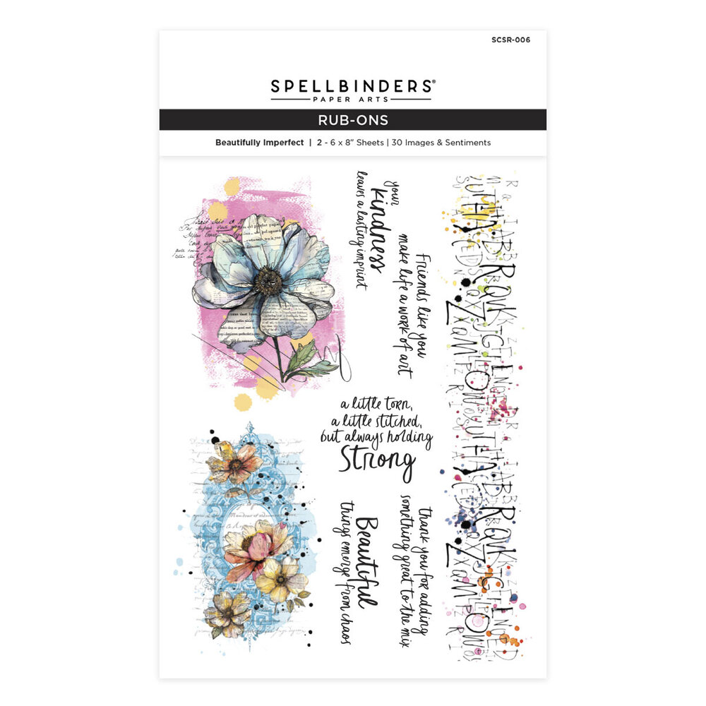 Spellbinders Beautifully Imperfect Rub Ons Beautifully Imperfect (SCSR-006) Spellbinders Beautifully Imperfect Rub Ons Beautifully Imperfect (SCSR-006)