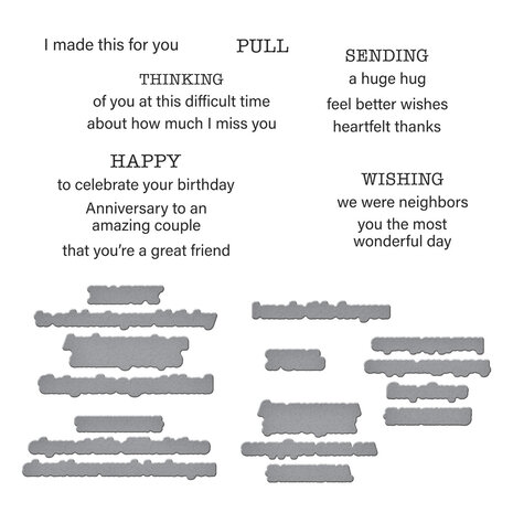 Spellbinders Tabbed Classics Clear Stamp & Die Set Tabbed In & Out Sentiments (SDS-207) Spellbinders Tabbed Classics Clear Stamp & Die Set Tabbed In & Out Sentiments (SDS-207)