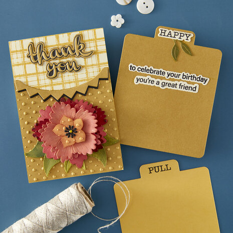 Spellbinders Tabbed Classics Clear Stamp & Die Set Tabbed In & Out Sentiments (SDS-207) Spellbinders Tabbed Classics Clear Stamp & Die Set Tabbed In & Out Sentiments (SDS-207)