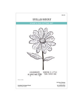 Spellbinders Beautifully Imperfect Clear Stamp & Die Set Sculpted Scripted Floral (SDS-215) Spellbinders Beautifully Imperfect Clear Stamp & Die Set Sculpted Scripted Floral (SDS-215)
