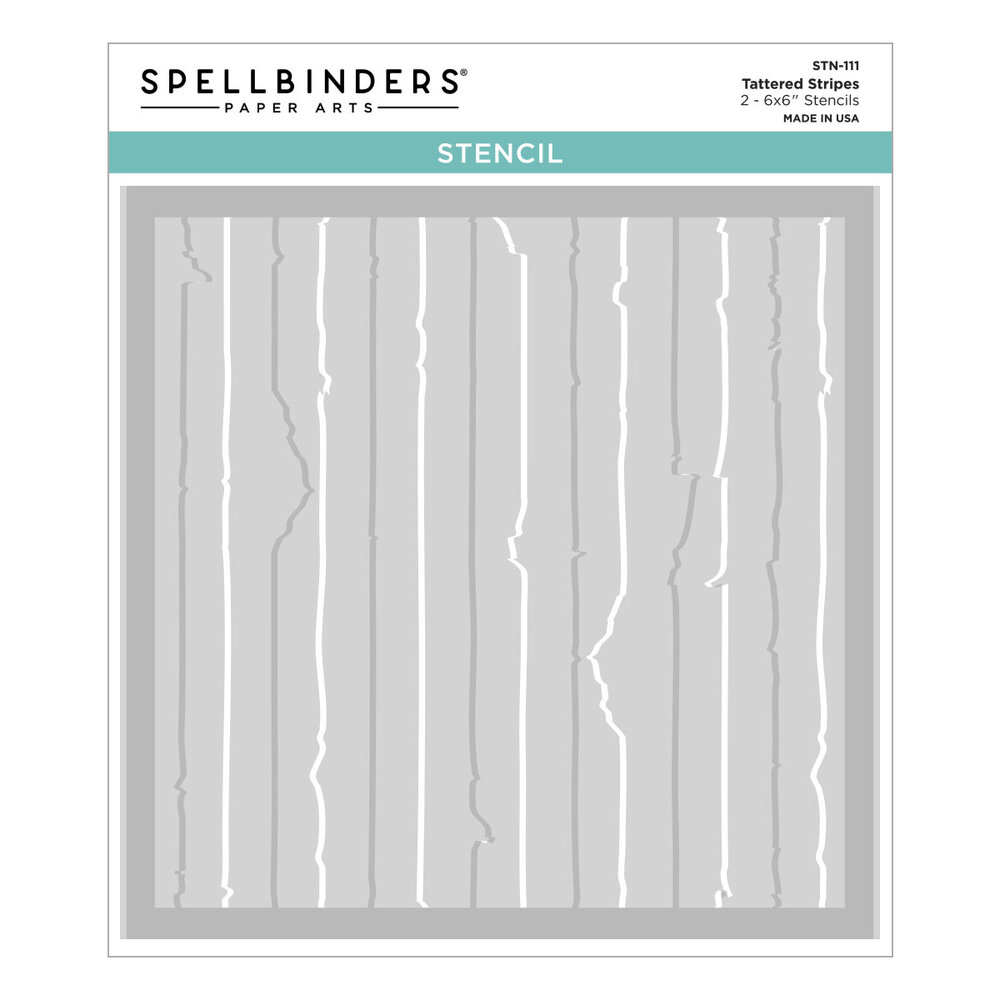 Spellbinders Beautifully Imperfect Stencils Tattered Stripes (STN-111) Spellbinders Beautifully Imperfect Stencils Tattered Stripes (STN-111)