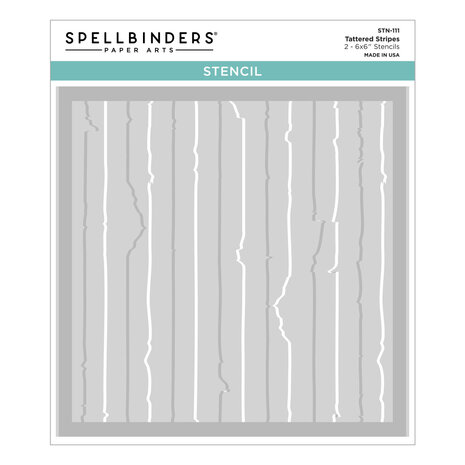Spellbinders Beautifully Imperfect Stencils Tattered Stripes (STN-111) Spellbinders Beautifully Imperfect Stencils Tattered Stripes (STN-111)
