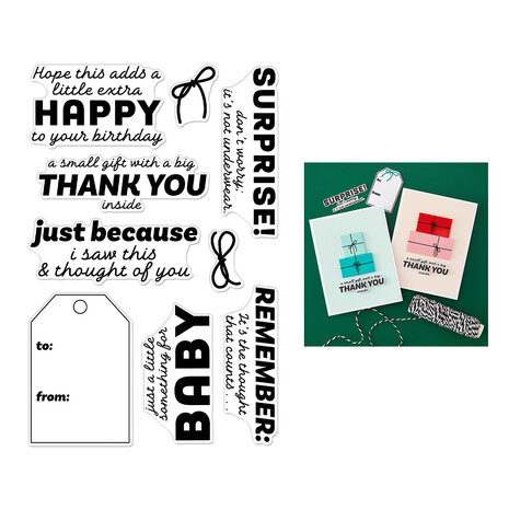 Hero Arts Best Gift Ever Clear Stamp Set Just Because (CM820) Hero Arts Best Gift Ever Clear Stamp Set Just Because (CM820)