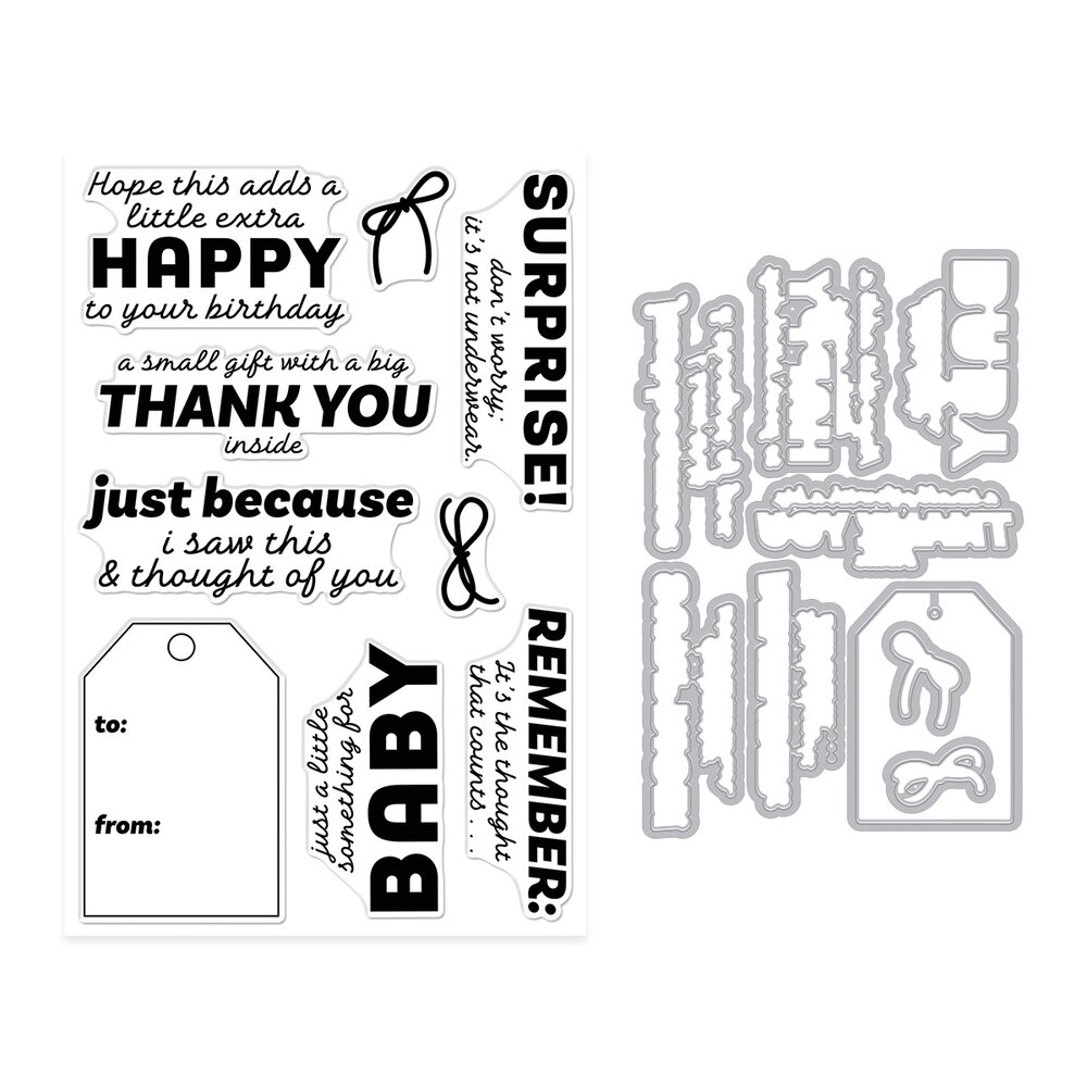 Hero Arts Best Gift Ever Stamp & Cut Set Just Because (DC329) Hero Arts Best Gift Ever Stamp & Cut Set Just Because (DC329)