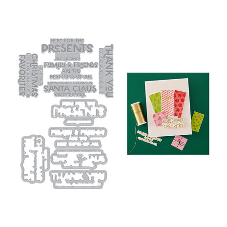 Hero Arts Best Gift Ever Letterpress + Foil & Cut Here for the Presents (HD102) Hero Arts Best Gift Ever Letterpress + Foil & Cut Here for the Presents (HD102)