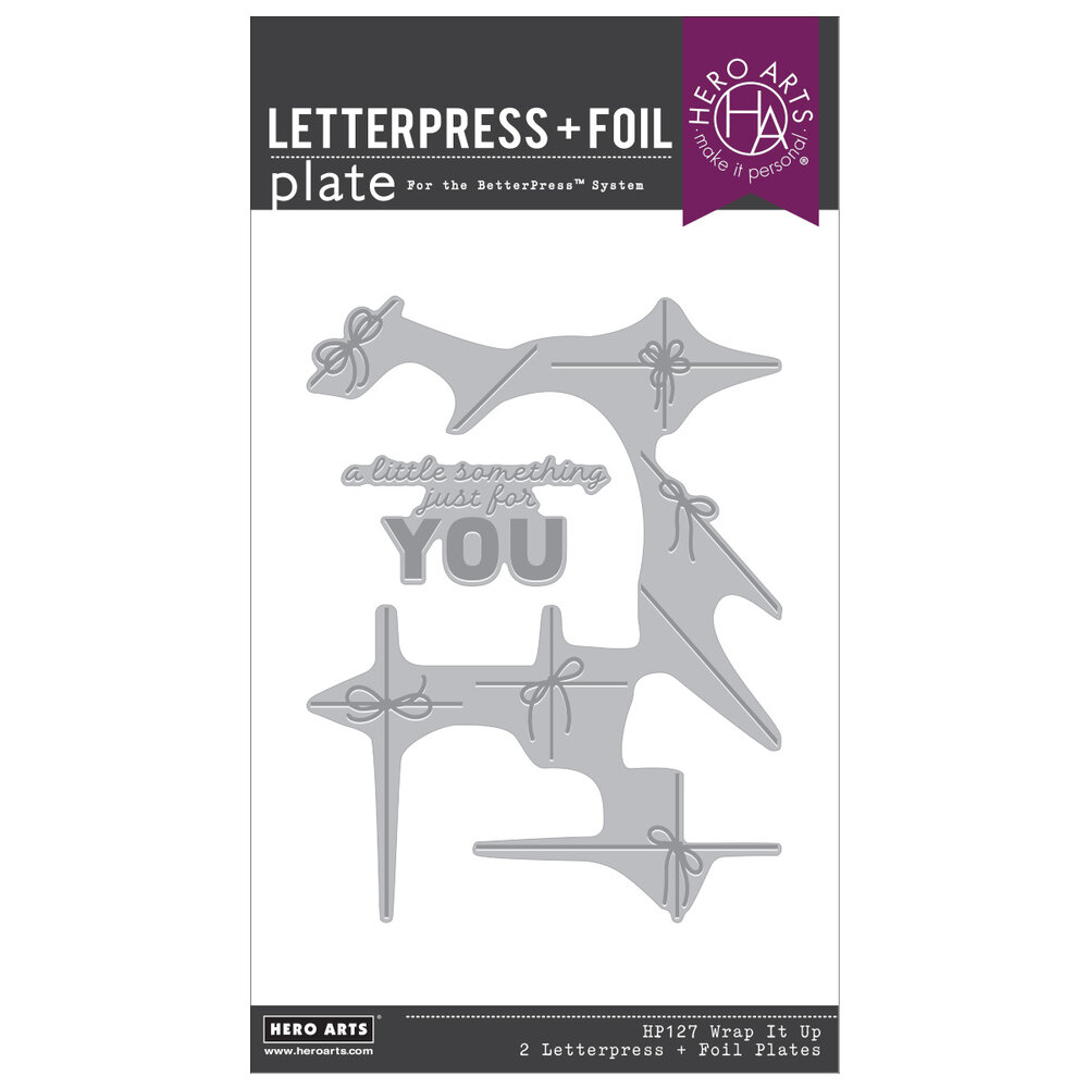 Hero Arts Best Gift Ever Letterpress + Foil Plates Wrap it Up (HP127) Hero Arts Best Gift Ever Letterpress + Foil Plates Wrap it Up (HP127)