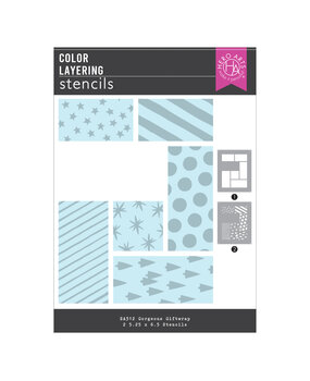 Hero Arts Best Gift Ever Color Layering Stencils Gorgeous Giftwrap (SA312)