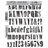 Stampers Anonymous Worn Text Tim Holtz Cling Stamps (CMS156)