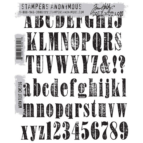 Stampers Anonymous Worn Text Tim Holtz Cling Stamps (CMS156) Stampers Anonymous Worn Text Tim Holtz Cling Stamps (CMS156)