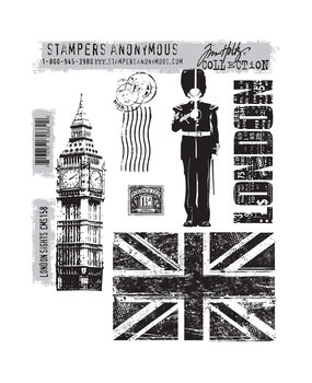 Stampers Anonymous London Sights Tim Holtz Cling Stamps (CMS158) Stampers Anonymous London Sights Tim Holtz Cling Stamps (CMS158)