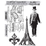 Stampers Anonymous Paris Memoir Tim Holtz Cling Stamps (CMS159)