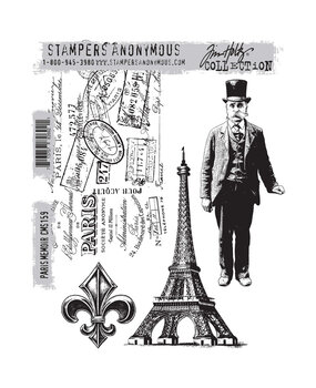 Stampers Anonymous Paris Memoir Tim Holtz Cling Stamps (CMS159) Stampers Anonymous Paris Memoir Tim Holtz Cling Stamps (CMS159)