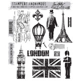 Stampers Anonymous Paris To London Tim Holtz Cling Stamps (CMS160)