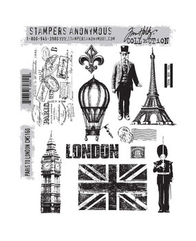 Stampers Anonymous Paris To London Tim Holtz Cling Stamps (CMS160) Stampers Anonymous Paris To London Tim Holtz Cling Stamps (CMS160)