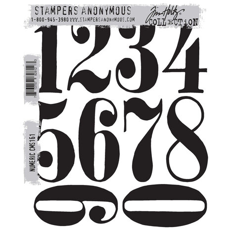 Stampers Anonymous Numeric Tim Holtz Cling Stamps (CMS161) Stampers Anonymous Numeric Tim Holtz Cling Stamps (CMS161)