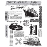 Stampers Anonymous Travel Ways Tim Holtz Cling Stamps (CMS162)