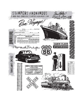 Stampers Anonymous Travel Ways Tim Holtz Cling Stamps (CMS162) Stampers Anonymous Travel Ways Tim Holtz Cling Stamps (CMS162)