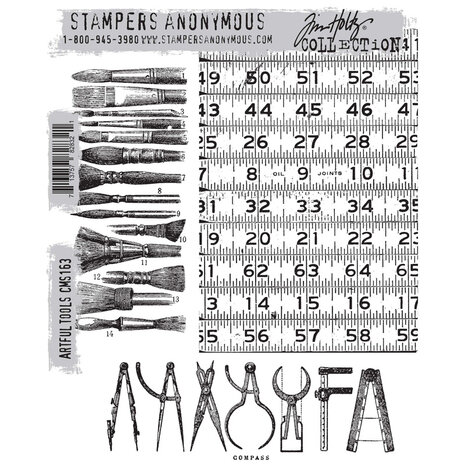 Stampers Anonymous Artful Tools Tim Holtz Cling Stamps (CMS163) Stampers Anonymous Artful Tools Tim Holtz Cling Stamps (CMS163)