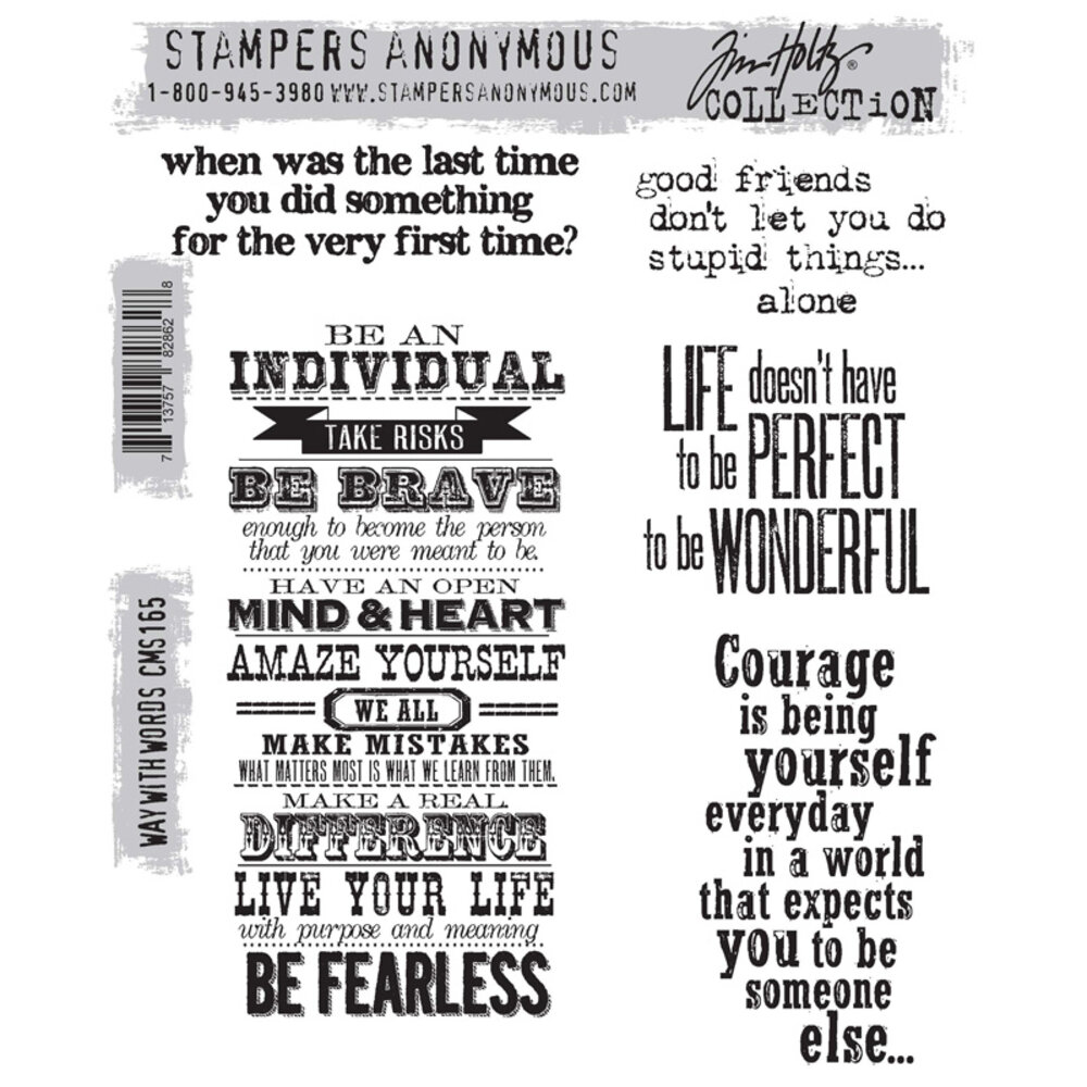 Stampers Anonymous Way With Words Tim Holtz Cling Stamps (CMS165) Stampers Anonymous Way With Words Tim Holtz Cling Stamps (CMS165)