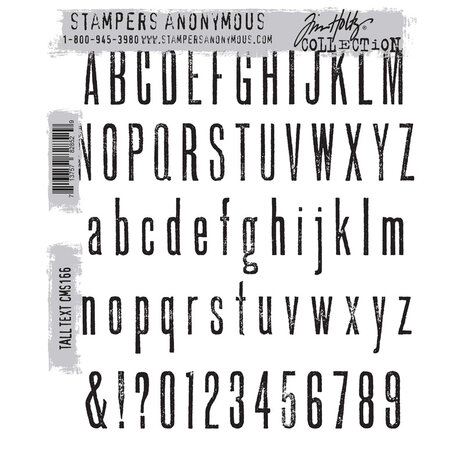 Stampers Anonymous Tall Text Tim Holtz Cling Stamps (CMS166) Stampers Anonymous Tall Text Tim Holtz Cling Stamps (CMS166)