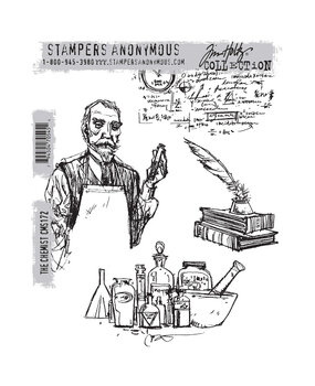 Stampers Anonymous The Chemist Tim Holtz Cling Stamps (CMS172) Stampers Anonymous The Chemist Tim Holtz Cling Stamps (CMS172)