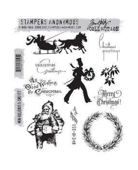 Stampers Anonymous Mini Holidays 5 Tim Holtz Cling Stamps (CMS177) Stampers Anonymous Mini Holidays 5 Tim Holtz Cling Stamps (CMS177)