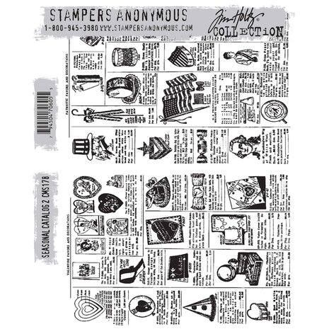 Stampers Anonymous Seasonal Catalog 2 Tim Holtz Cling Stamps (CMS178) Stampers Anonymous Seasonal Catalog 2 Tim Holtz Cling Stamps (CMS178)
