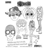 Stampers Anonymous Dinky Dolls Set #3 Dylusions Cling Stamps (DYR10030)