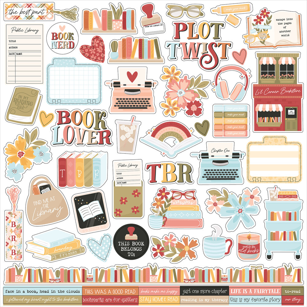 Echo Park Bookish Element Sticker (BSH475014)