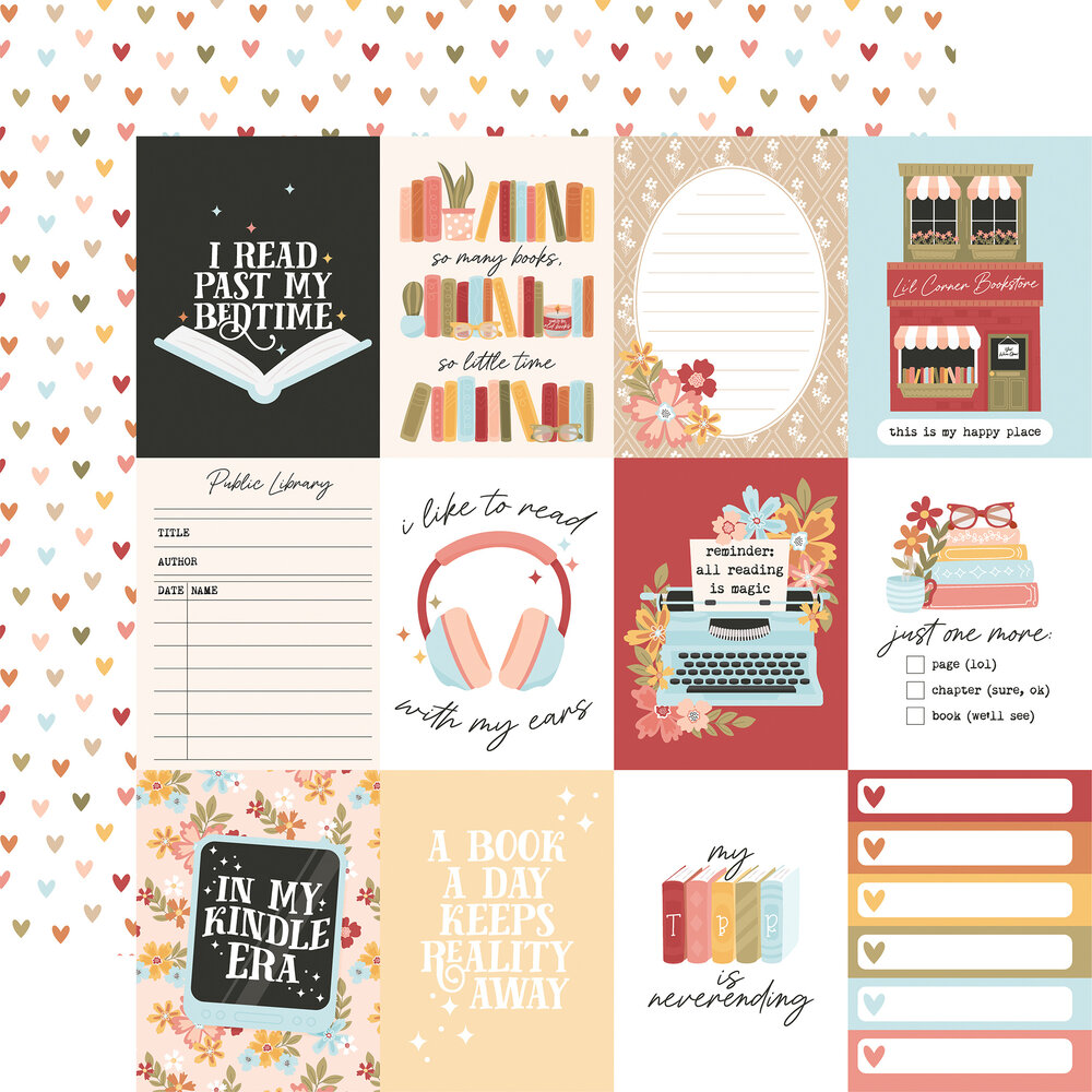 Echo Park Bookish 6x6 Inch Cardmakers Mega Pad (BSH475031) Echo Park Bookish 6x6 Inch Cardmakers Mega Pad (BSH475031)