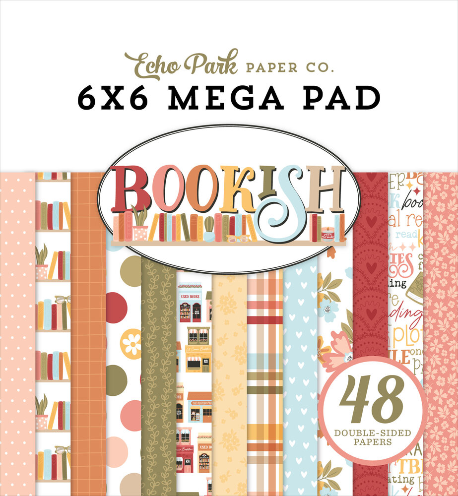 Echo Park Bookish 6x6 Inch Cardmakers Mega Pad (BSH475031) Echo Park Bookish 6x6 Inch Cardmakers Mega Pad (BSH475031)