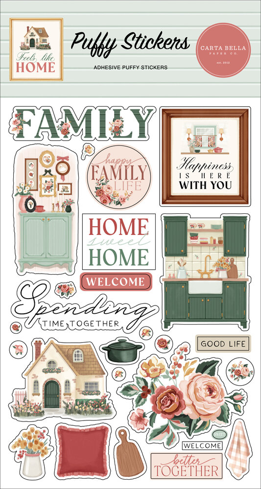 Carta Bella Feels Like Home Puffy Stickers (CBFLH476066)