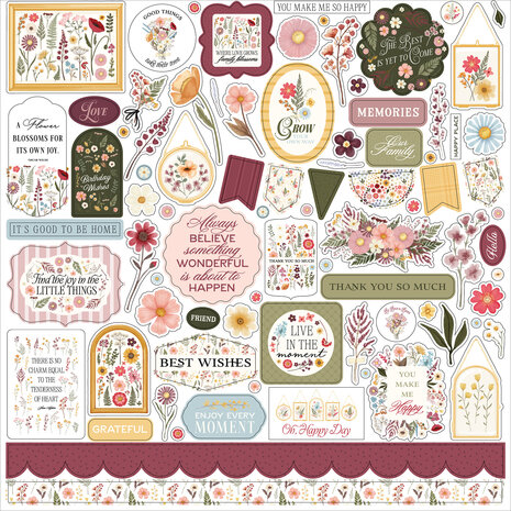 Carta Bella Pressed Floral Element Sticker (CBPF473014)