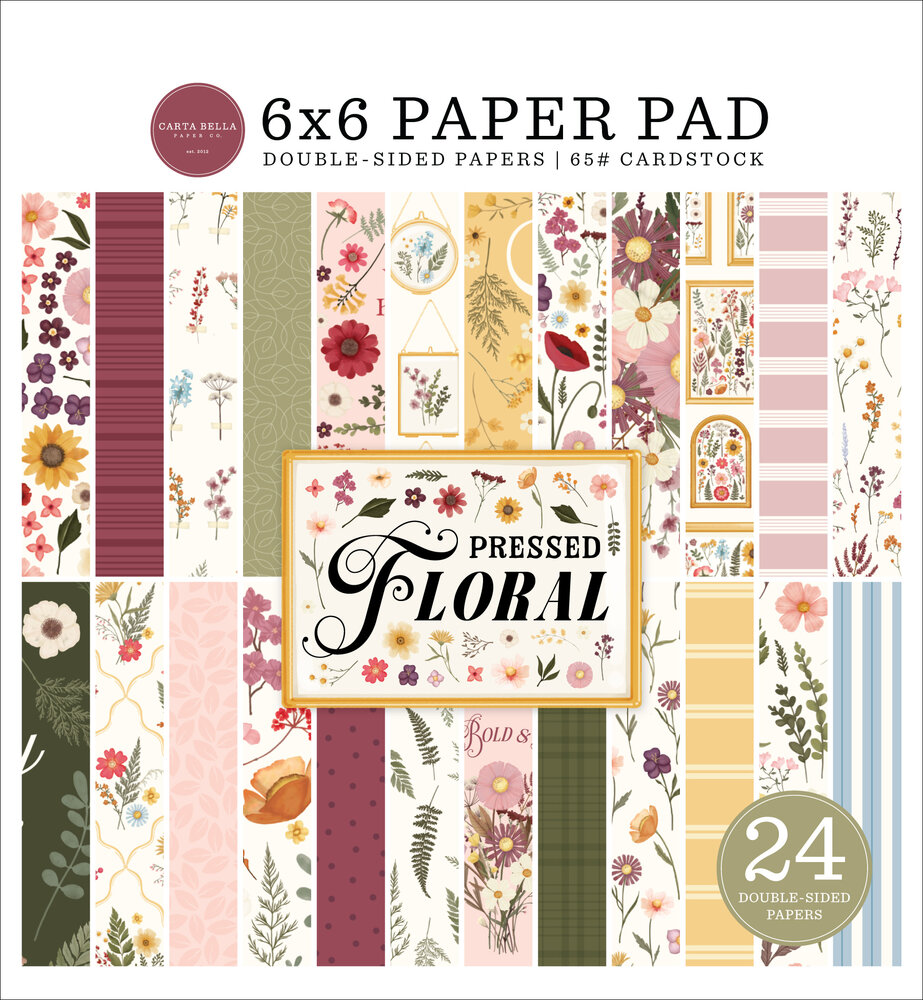 Carta Bella Pressed Floral 6x6 Inch Paper Pad (CBPF473023) Carta Bella Pressed Floral 6x6 Inch Paper Pad (CBPF473023)