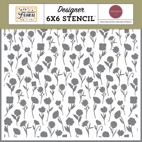 Carta Bella Pressed Floral Stencil Pressed Wildflower (CBPF473033) Carta Bella Pressed Floral Stencil Pressed Wildflower (CBPF473033)