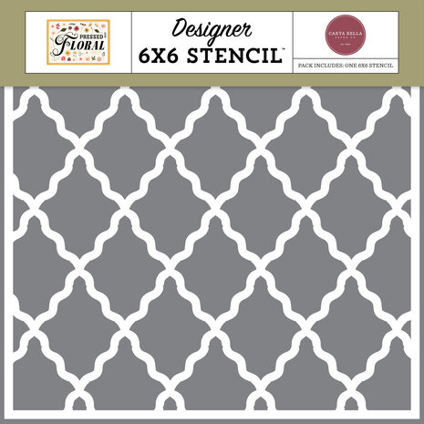 Carta Bella Pressed Floral Stencil Wavy Diamonds (CBPF473034) Carta Bella Pressed Floral Stencil Wavy Diamonds (CBPF473034)