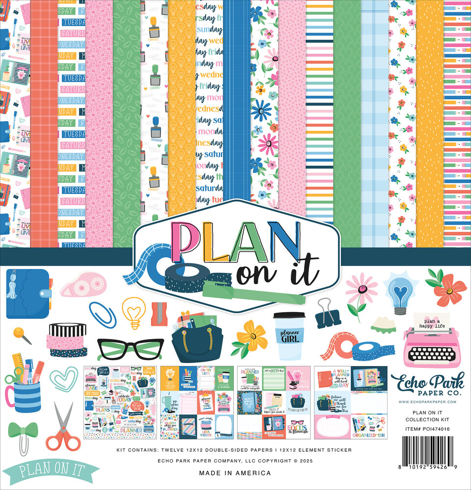 Echo Park Plan On It 12x12 Inch Collection Kit (POI474016) Echo Park Plan On It 12x12 Inch Collection Kit (POI474016)