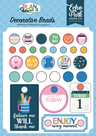 Echo Park Plan On It Decorative Brads (POI474020)