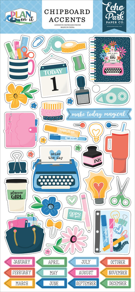 Echo Park Plan On It Chipboard Accents (POI474021)