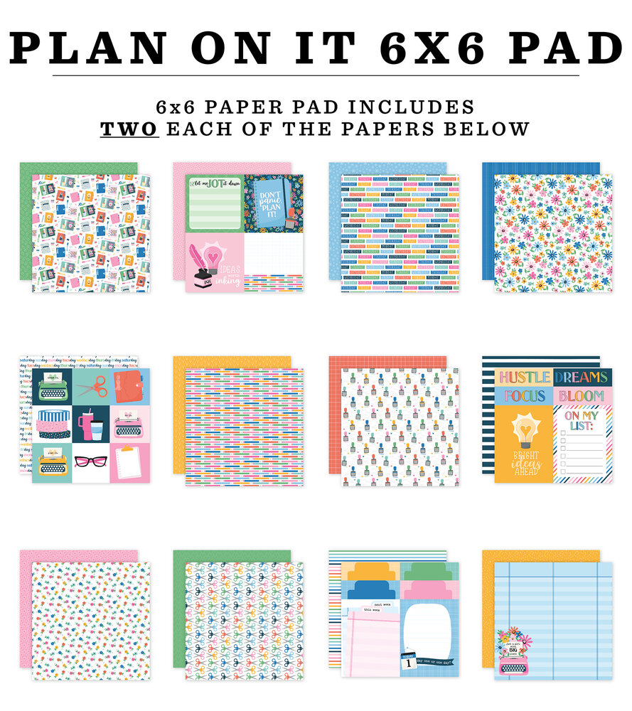 Echo Park Plan On It 6x6 Inch Paper Pad (POI474023) Echo Park Plan On It 6x6 Inch Paper Pad (POI474023)