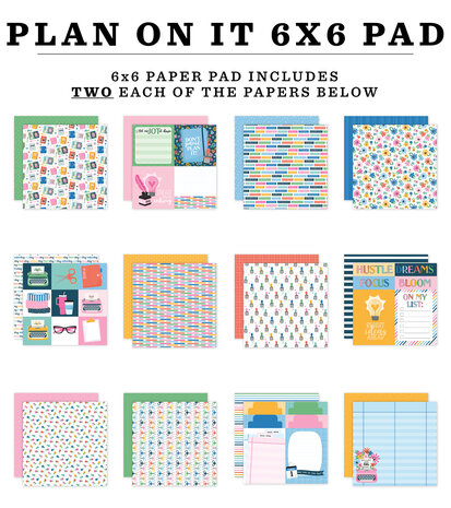 Echo Park Plan On It 6x6 Inch Paper Pad (POI474023) Echo Park Plan On It 6x6 Inch Paper Pad (POI474023)