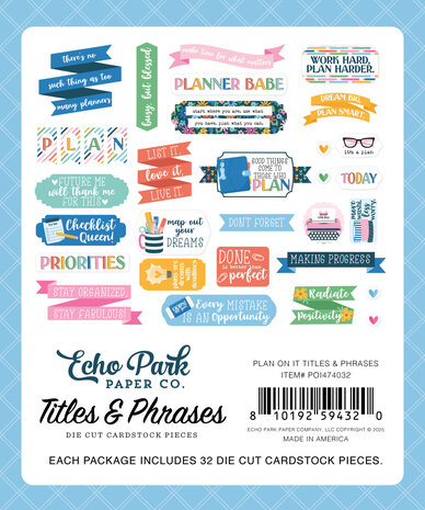 Echo Park Plan On It Titles & Phrases (POI474032) Echo Park Plan On It Titles & Phrases (POI474032)