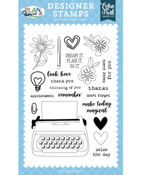 Echo Park Plan On It Designer Stamps Typewriter Tekst (POI474045)