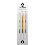 Studio Light Gel Pens 0.6mm White/Gold/Silver (SL-CO-GP02)
