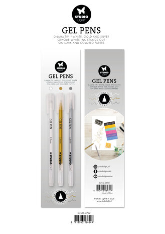 Studio Light Gel Pens 0.6mm White/Gold/Silver (SL-CO-GP02) Studio Light Gel Pens 0.6mm White/Gold/Silver (SL-CO-GP02)