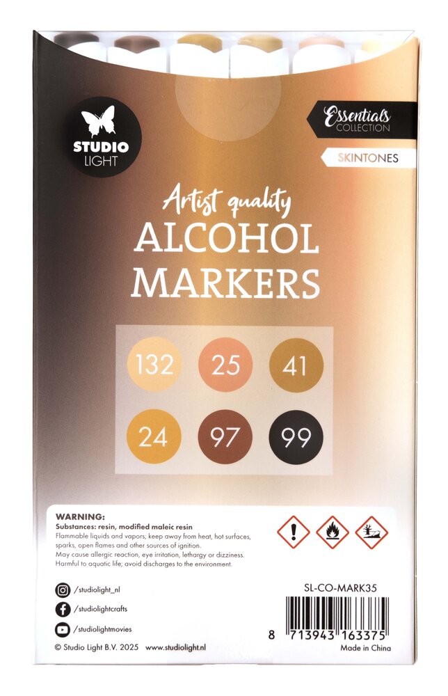 Studio Light Alcohol Markers Skintones (SL-CO-MARK35) Studio Light Alcohol Markers Skintones (SL-CO-MARK35)