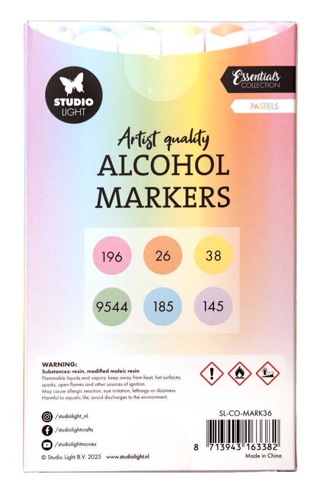 Studio Light Alcohol Markers Pastels (SL-CO-MARK36) Studio Light Alcohol Markers Pastels (SL-CO-MARK36)